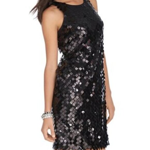 White House Black Market Dresses & Skirts - White House Black Market Sleeveless Sequin Black Party Dress Size 4 *Host Pick*
